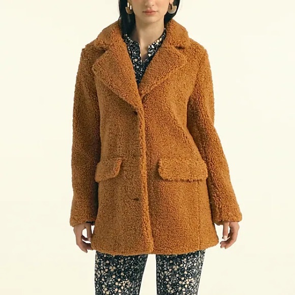 J. Crew Teddy Sherpa Jacket BA527 Medium NWT - Picture 5 of 16